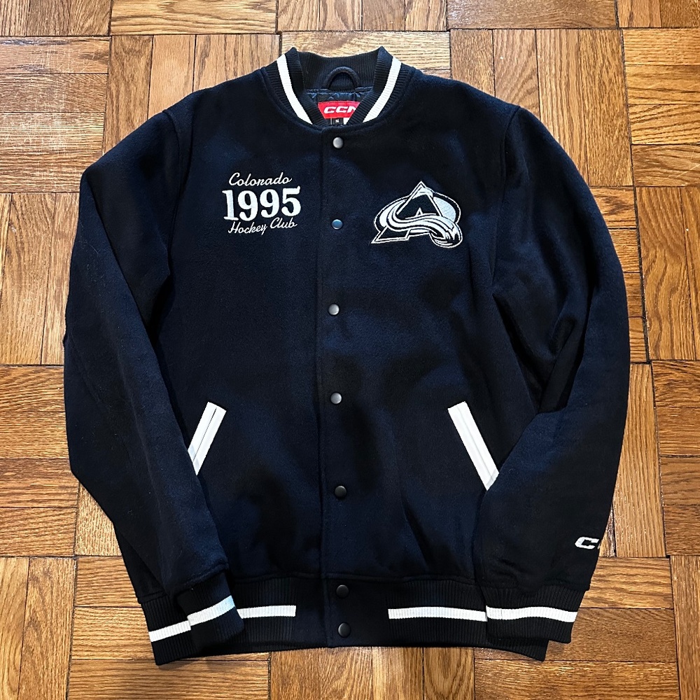 MEN'S COLORADO AVALANCHE 1995 HOCKEY CLUB CCM VARSITY JACKET (NEVER WORN!)